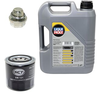 Engine Oil Set 5W-40 5 liters + Oilfilter SCT SM 121 + Oildrainplug 30269