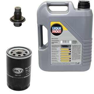 Engine Oil Set 5W-40 5 liters + Oilfilter SCT SM 137 + Oildrainplug 21096