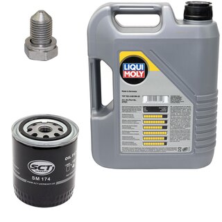 Engine Oil Set 5W-40 5 liters + Oilfilter SCT SM 174 + Oildrainplug 48871