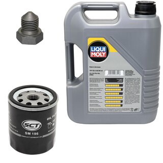 Engine Oil Set 5W-40 5 liters + Oilfilter SCT SM 196 + Oildrainplug 03272