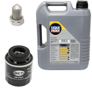 Engine Oil Set 5W-40 5 liters + Oilfilter SCT SM 5085 + Oildrainplug 15374