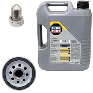 Engine Oil Set 5W-40 5 liters + Oilfilter SCT SM 5092 + Oildrainplug 15374
