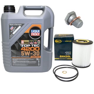 Motorl Set 5W-30 5 Liter + lfilter SH 426 L + lablassschraube 100551