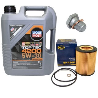 Motorl Set 5W-30 5 Liter + lfilter SH 426 P + lablassschraube 100551