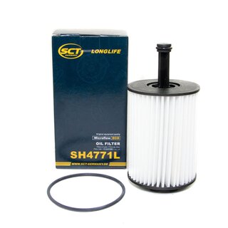 Engine Oil Set 5W-30 5 liters + Oilfilter SCT SH 4771 L + Oildrainplug 48871