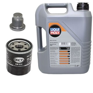 Engine Oil Set 5W-30 5 liters + Oilfilter SCT SM 832 + Oildrainplug 48880
