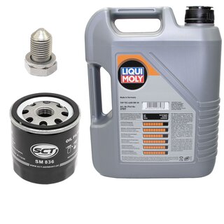 Engine Oil Set 5W-30 5 liters + Oilfilter SCT SM 836 + Oildrainplug 15374