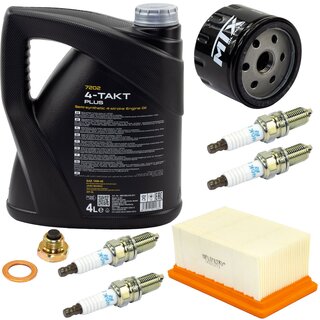 Maintenance set oil 4 liters + air filter + oil filter + oil drain plug + spark plugs