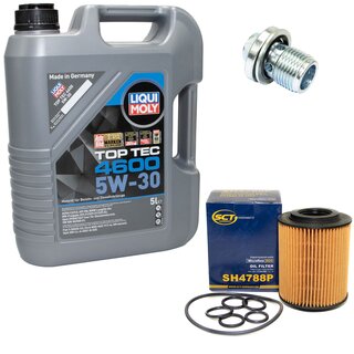 Engine Oil Set 5W-30 5 liters + Oilfilter SCT SH 4788 P + Oildrainplug 31119
