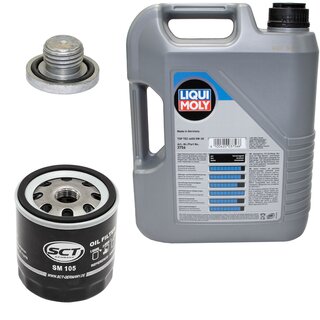 Engine Oil Set 5W-30 5 liters + Oilfilter SCT SM 105 + Oildrainplug 04572