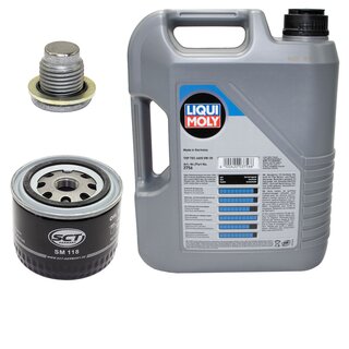 Engine Oil Set 5W-30 5 liters + Oilfilter SCT SM 118 + Oildrainplug 101250