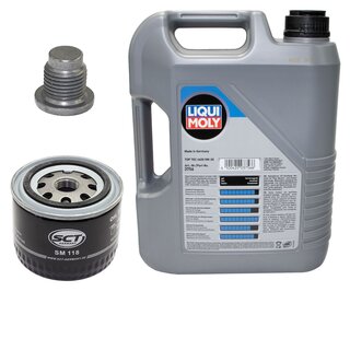 Engine Oil Set 5W-30 5 liters + Oilfilter SCT SM 118 + Oildrainplug 48880