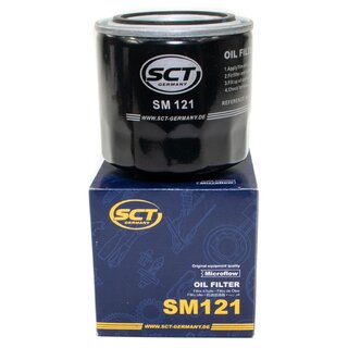 Engine Oil Set 5W-30 5 liters + Oilfilter SCT SM 121 + Oildrainplug 08277