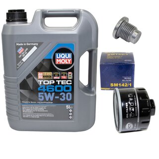 Engine Oil Set 5W-30 5 liters + Oilfilter SCT SM 142/1 + Oildrainplug 48880