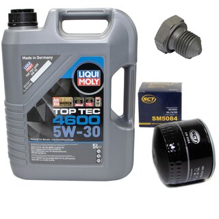 Engine Oil Set 5W-30 5 liters + Oilfilter SCT SM 5085 + Oildrainplug 03272