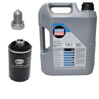 Engine Oil Set 5W-30 5 liters + Oilfilter SCT SM 5086 + Oildrainplug 48871