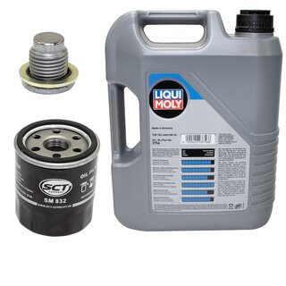 Engine Oil Set 5W-30 5 liters + Oilfilter SCT SM 832 + Oildrainplug 101250
