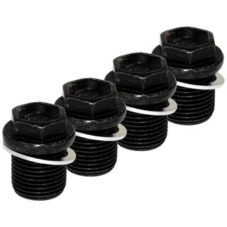 Oil drain plug FEBI 47739 M18 x 1,5 mm with sealing ring set 4 pieces