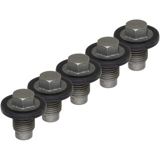 Oil drain plug FEBI 108810 M14 x 1,5 mm with sealing ring set 5 pieces
