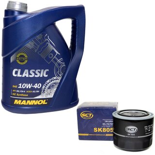 Motor oil set of Engineoil Engine oil MANNOL Classic 10W-40 API SN/CH-4 5 liters + oil filter SK 805