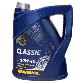 Motor oil set of Engineoil Engine oil MANNOL Classic 10W-40 API SN/CH-4 5 liters + oil filter SM 5084