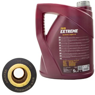 Motor oil set of Engineoil Engine oil MANNOL Extreme 5W-40 API SN/CH-4 5 liters + oil filter SH 422 P