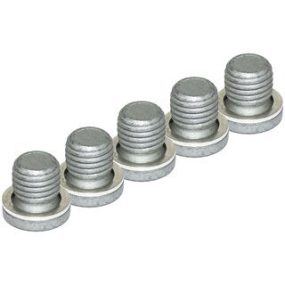 Oil drain plug FEBI 46398 M12 x 1,5 mm with sealing ring set 5 pieces
