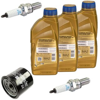 Maintenance package oil 3 liters + oil filter + spark plugs