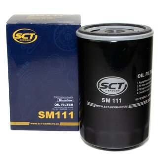 Engine Oil Set 5W-40 5 liters + Oilfilter SCT SM 111 + Oildrainplug 19401