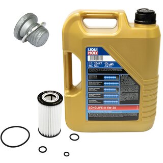 Engine Oil Set 5W-30 5 liters + Oilfilter SCT SH 425 P + Oildrainplug 46398