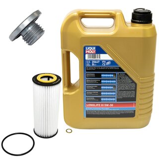 Engine Oil Set 5W-30 5 liters + Oilfilter SCT SH 453 L + Oildrainplug 48876