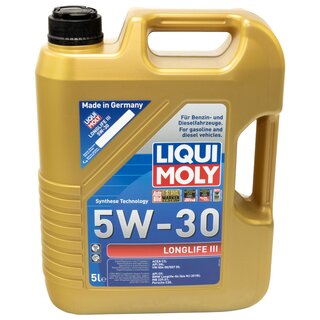 Engine Oil Set 5W-30 5 liters + Oilfilter SCT SM 5092 + Oildrainplug 103328
