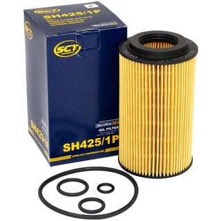 Engine Oil Set 5W-40 5 liters + Oilfilter SCT SH 425/1 P + Oildrainplug 48876