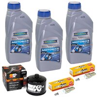 Maintenance package oil 3 liters + oil filter + spark plugs