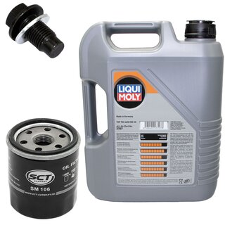 Engine Oil Set 5W-30 5 liters + Oilfilter SCT SM 106 + Oildrainplug 172445
