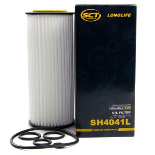 Engine Oil Set 5W-30 5 liters + Oilfilter SCT SH 4041 L + Oildrainplug 48876