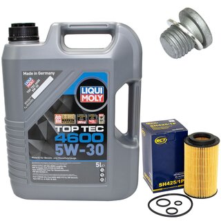 Motorl Set 5W-30 5 Liter + lfilter SH 425/1 P + lablassschraube 46398