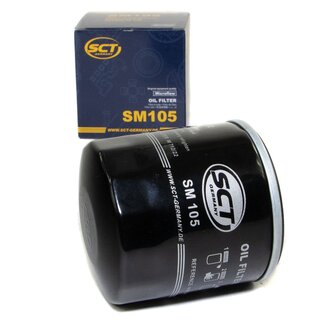 Engine Oil Set 5W-30 5 liters + Oilfilter SCT SM 105 + Oildrainplug 48876