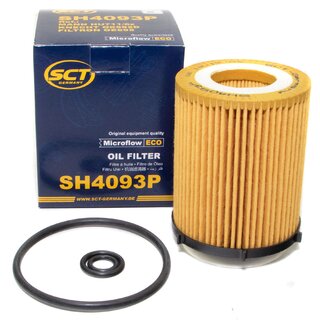 Engine Oil Set 5W-30 5 liters + Oilfilter SCT SH 4093 P + Oildrainplug 46398