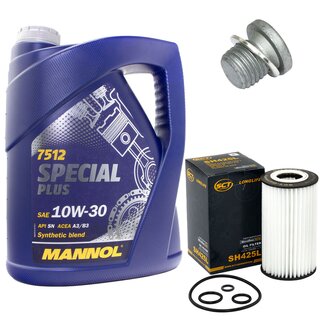 Motorl Set 10W-30 5 Liter + lfilter SH 425 L + lablassschraube 46398