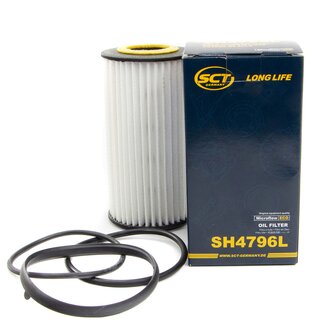 Engine Oil Set 5W40 5 liters + Oilfilter SCT SH 4796 L + Oildrainplug 103328