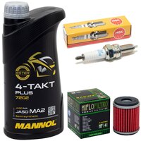 Maintenance package oil 1 liters + oil filter + spark plug