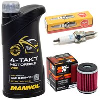Maintenance package oil 1 liters + oil filter + spark plug