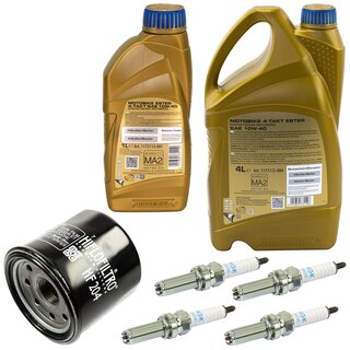 Maintenance package oil 5 liters + oil filter + spark plugs