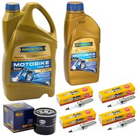 Maintenance package oil 5 liters + oil filter + spark plugs