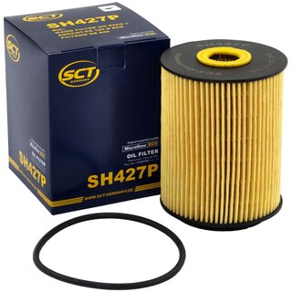 Engine Oil Set 5W-30 5 liters + Oilfilter SCT SH 427 P + Oildrainplug 19401