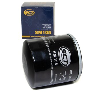 Engine Oil Set 5W-40 5 liters + Oilfilter SCT SM 105 + Oildrainplug 48876