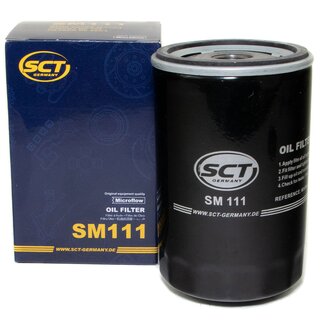 Engine Oil Set 5W-40 5 liters + Oilfilter SCT SM 111 + Oildrainplug 19401