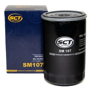 Engine Oil Set 20W-50 5 liters + Oilfilter SCT SM 107 + Oildrainplug 48874