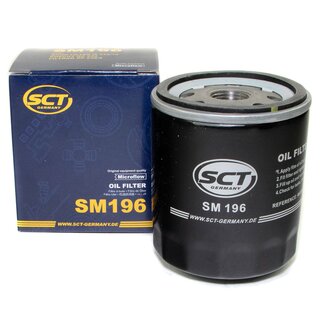 Engine Oil Set 20W-50 5 liters + Oilfilter SCT SM 196 + Oildrainplug 48871